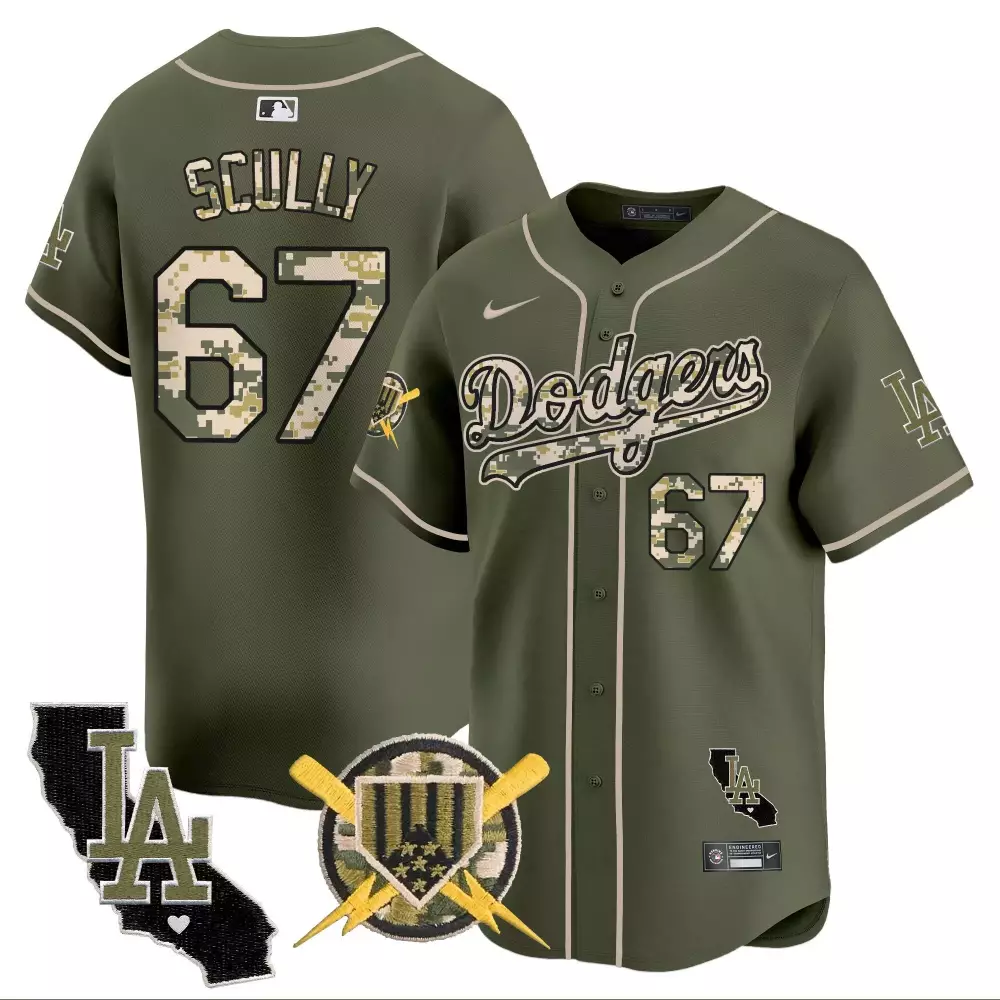 vin scully gold white mens split los angeles dodgers lakers cool base jersey all stitched