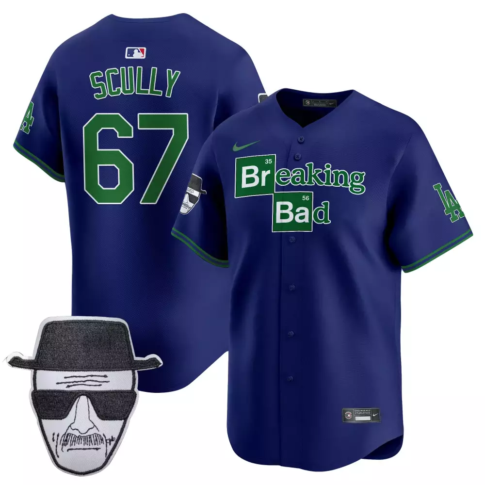 Vin Scully Royal Men's Dodgers Armed Forces Day Jersey | Premier Stitched | For Men, Women & Youth