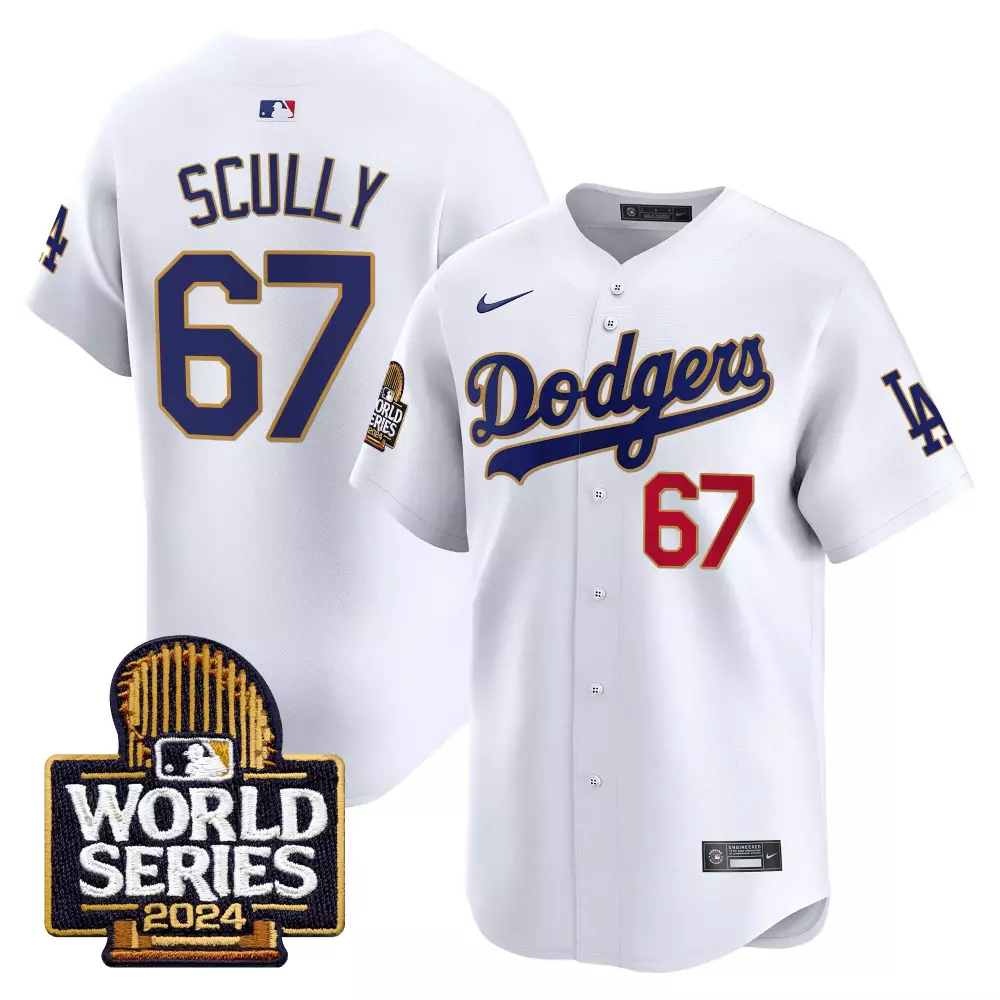 Vin Scully White Men's Dodgers 2024 Spring Training Jersey | Stitched Vapor Premier Limited Edition | Fan Gear for Men, Women & Youth