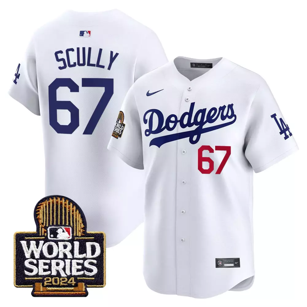 Vin Scully White Men's Dodgers 2024 Spring Training Jersey | Stitched Vapor Premier Limited Edition | Fan Gear for Men, Women & Youth