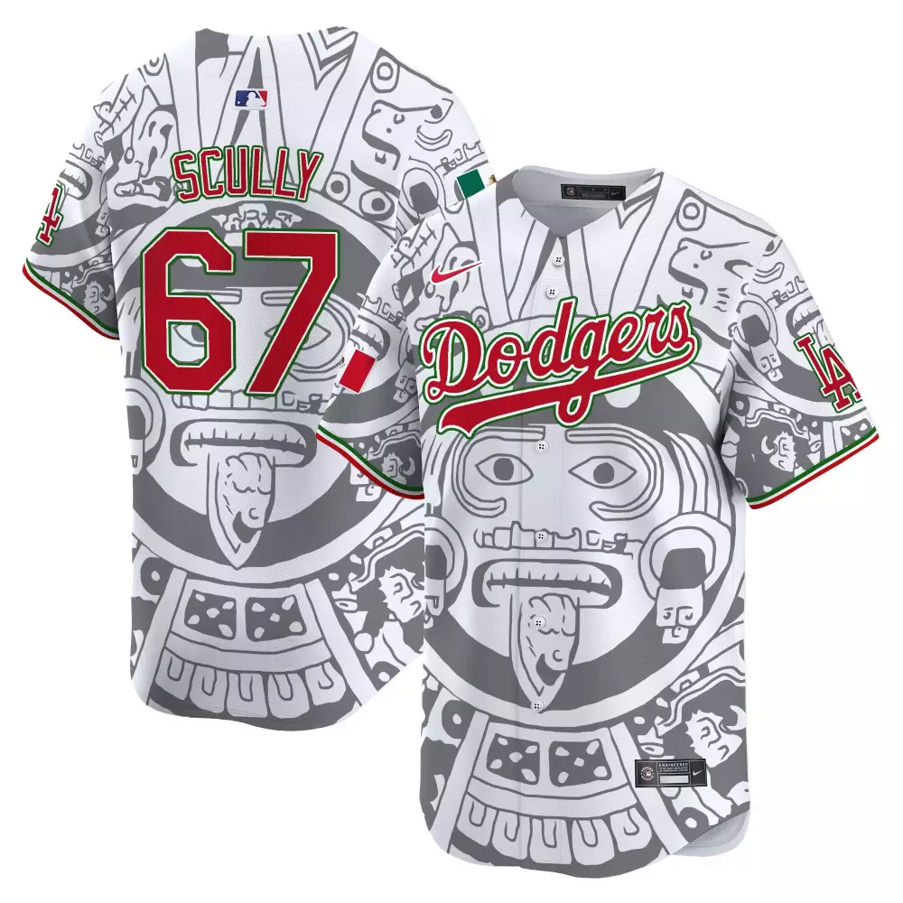 Vin Scully White Men's Dodgers 2024 World Series Jersey V2 | Stitched Vapor Premier Limited Edition | Fan Gear for Men, Women & Youth