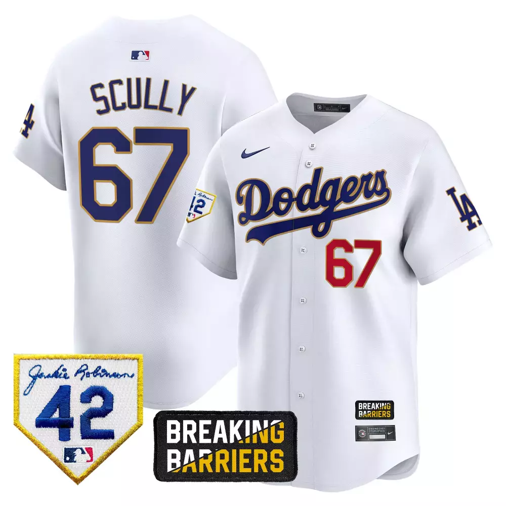 Vin Scully Dodgers Hello Kitty Vapor Premier Limited Jersey V2 | White Unisex Printed Fan Gear | For Men, Women & Youth