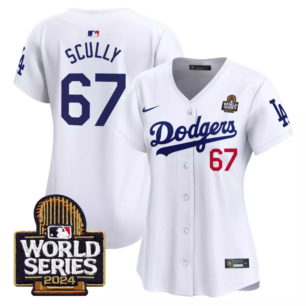 Vin Scully Dodgers 2024 World Series Gold Trim Vapor Premier Limited Jersey | Black Gold Men's Stitched | For Men | For Men, Women & Youth