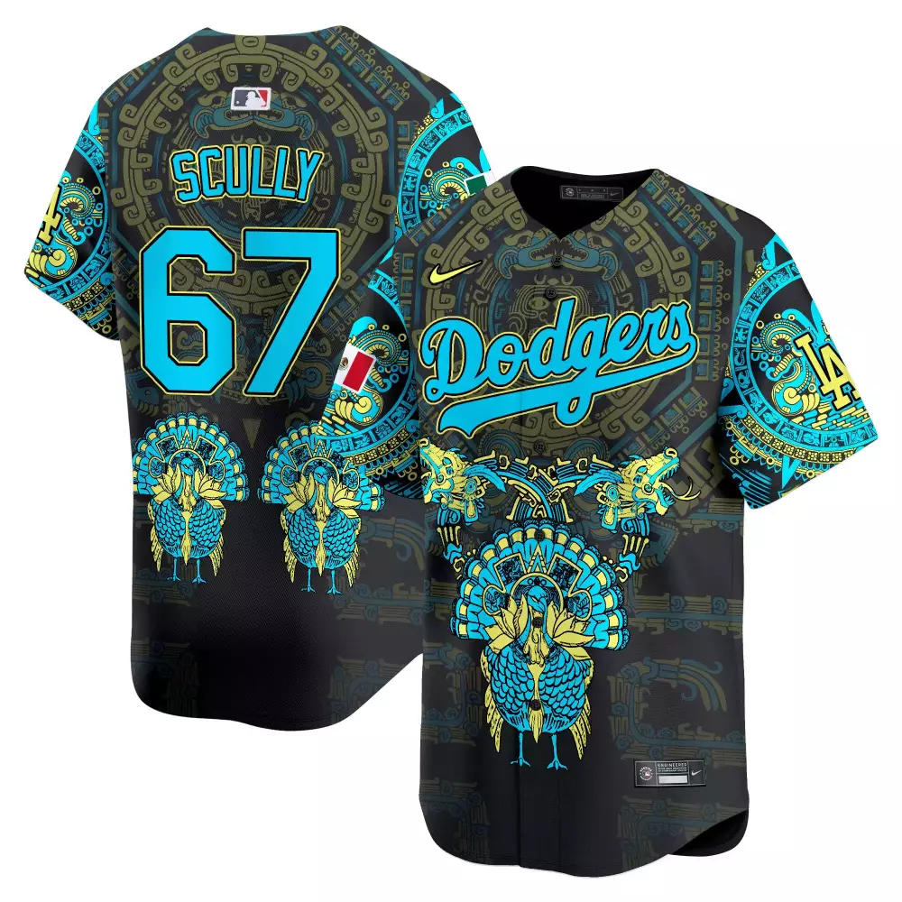 Vin Scully Dodgers Youth Mexico Aztec Jersey | Vapor Premier Limited Edition | Fan Gear for All
