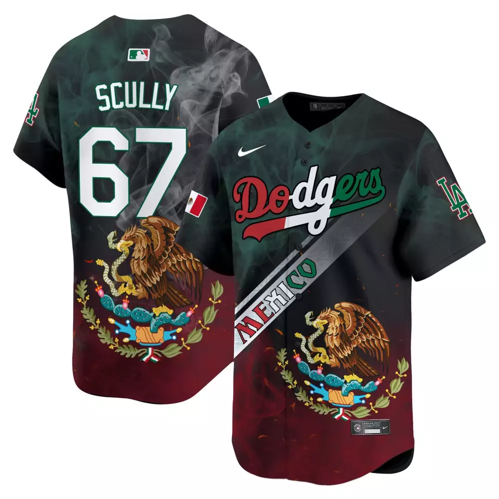 Vin Scully Dodgers Youth Mexico Aztec Jersey | Vapor Premier Limited Edition | Fan Gear for All