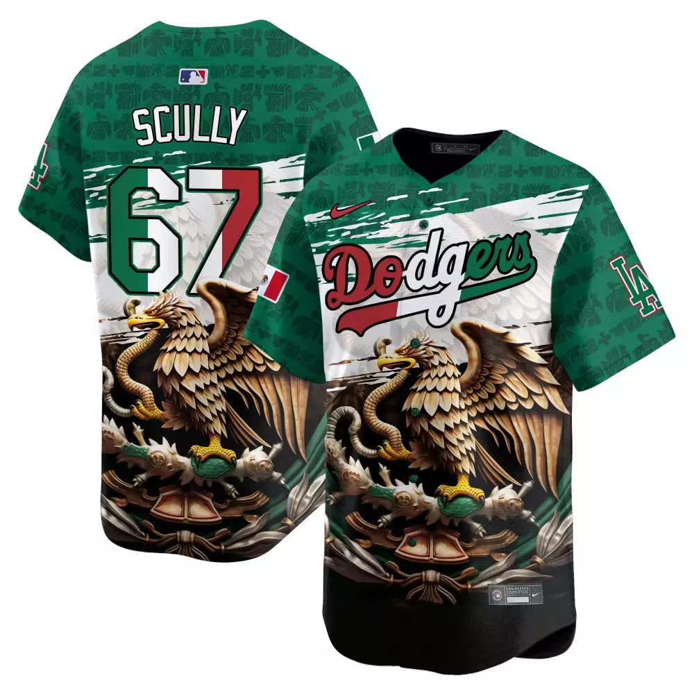 Vin Scully Dodgers Youth Mexico Aztec Jersey | Vapor Premier Limited Edition | Fan Gear for All