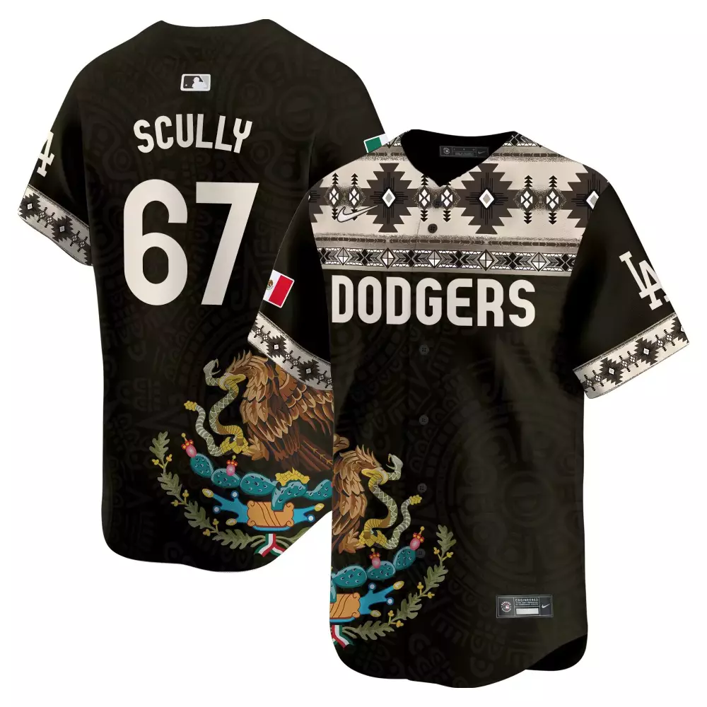 Vin Scully Dodgers Youth Mexico Aztec Jersey | Vapor Premier Limited Edition | Fan Gear for All