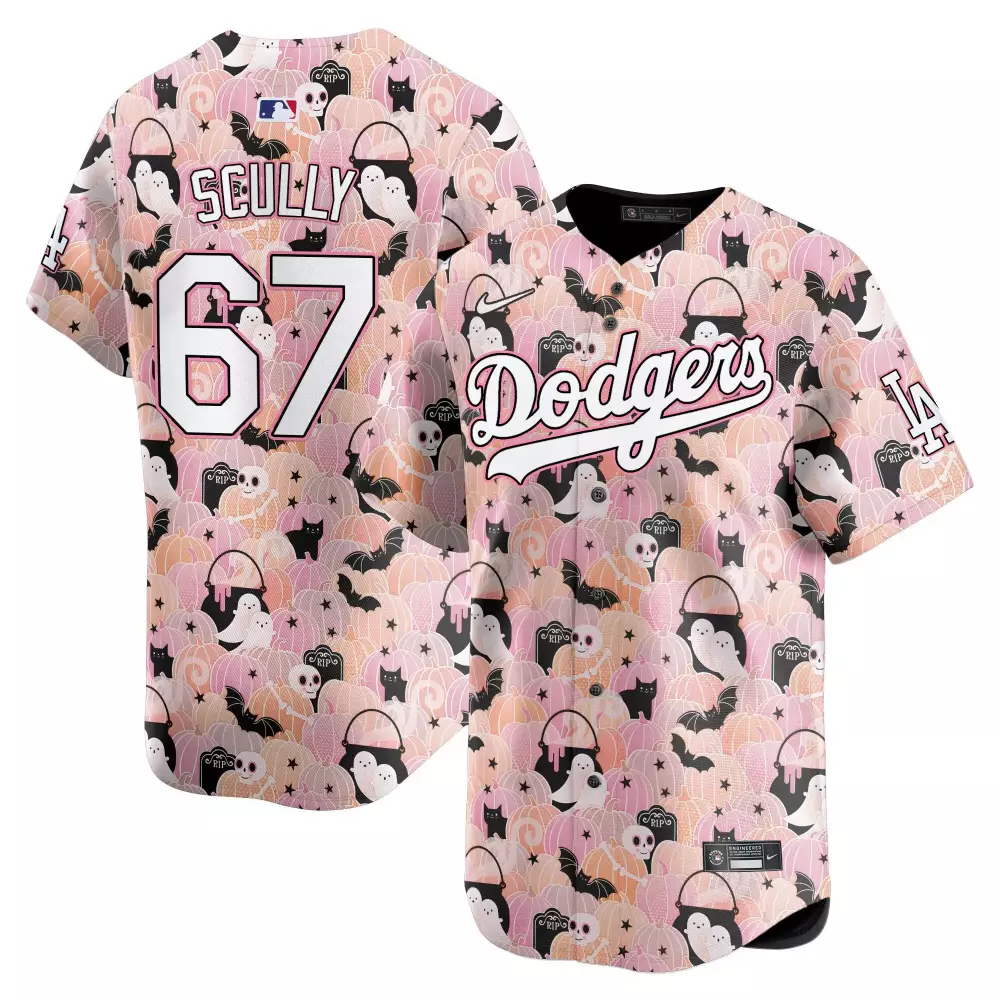 Vin Scully Dodgers Youth Pastel Halloween Pumpkin Patch Jersey | Vapor Premier Limited Edition | For All Ages