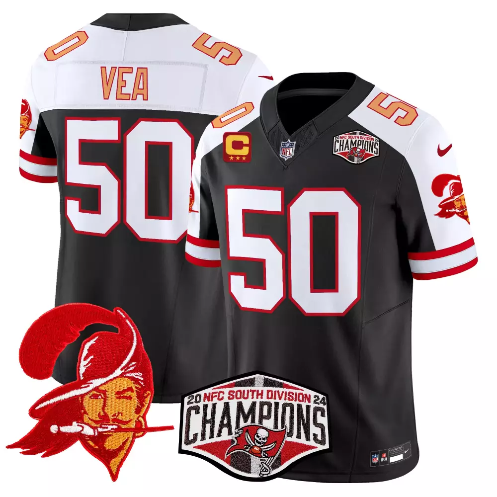 vita vea black alternate mens tampa bay buccaneers creamsicle 2024 nfc south division champions patch vapor limited jers