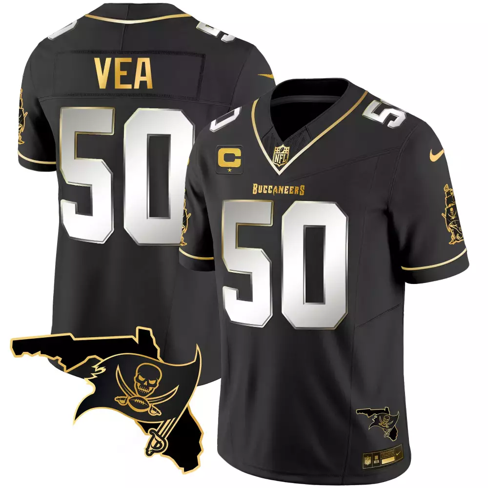 vita vea black gold youths tampa bay buccaneers florida patch vapor gold jersey all stitched