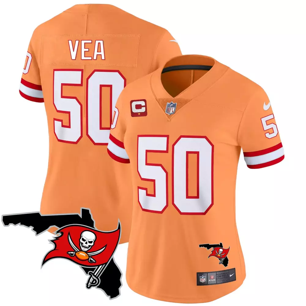 vita vea orange womens tampa bay buccaneers florida patch vapor limited jersey all stitched