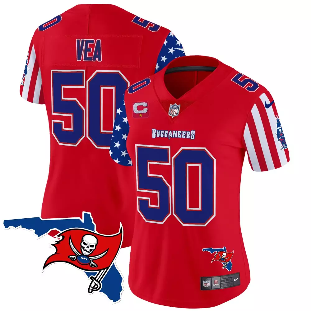 vita vea red womens tampa bay buccaneers 2024 christmas vapor limited jersey all stitched
