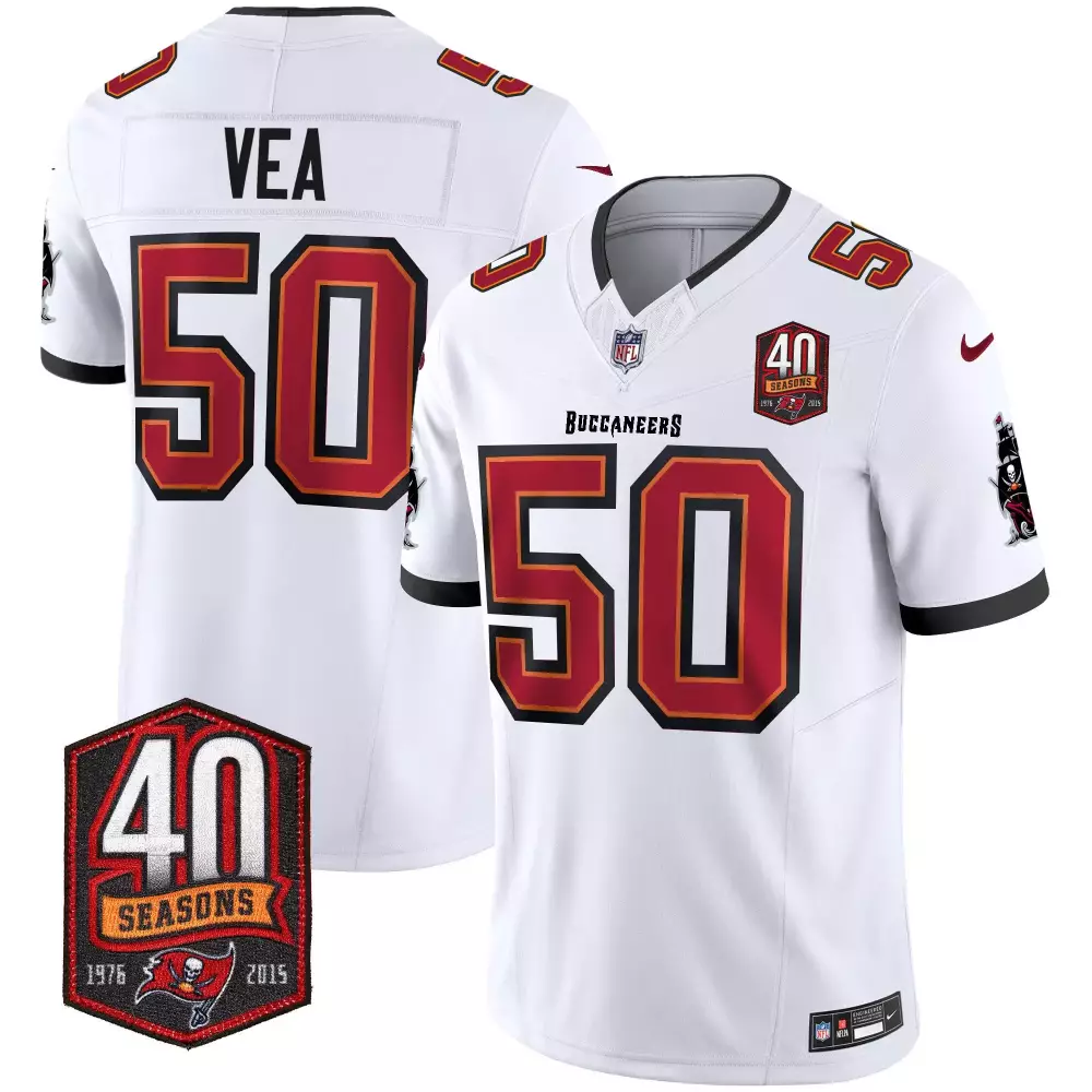 vita vea white mens tampa bay buccaneers 2023 nfc south champions patch vapor jersey all stitched