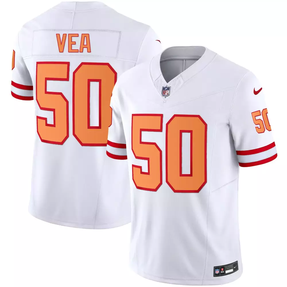 vita vea white mens tampa bay buccaneers throwback gold limited jersey all stitched