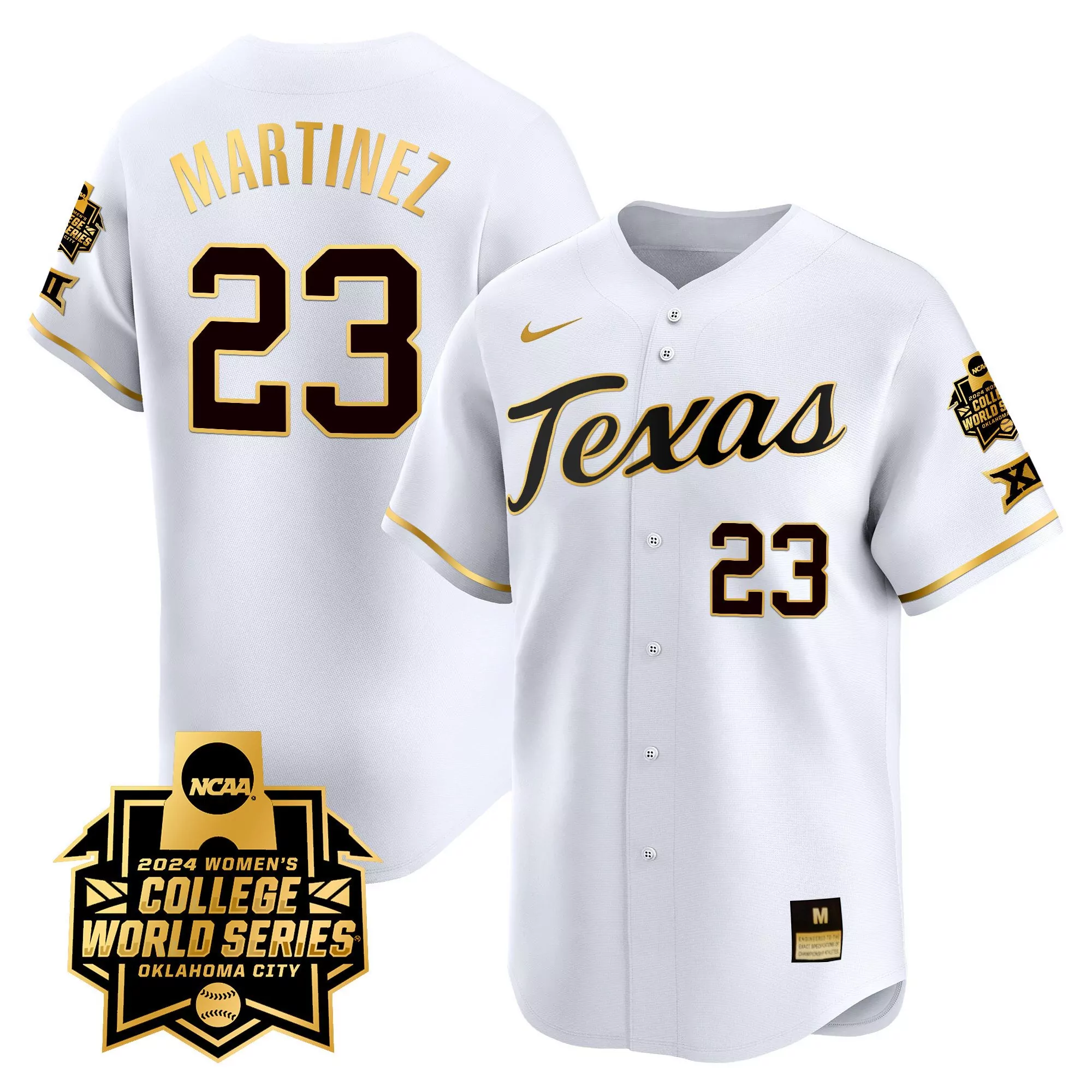 viviana martinez white gold mens size texas longhorns womens college world series champions vapor premier limited jersey