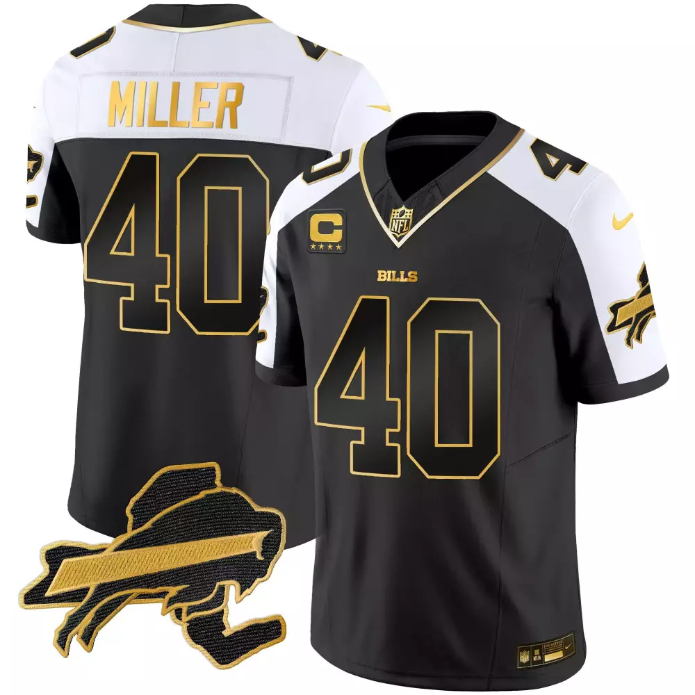 von miller alternate mens buffalo bills new york patch gold vapor limited jersey all stitched