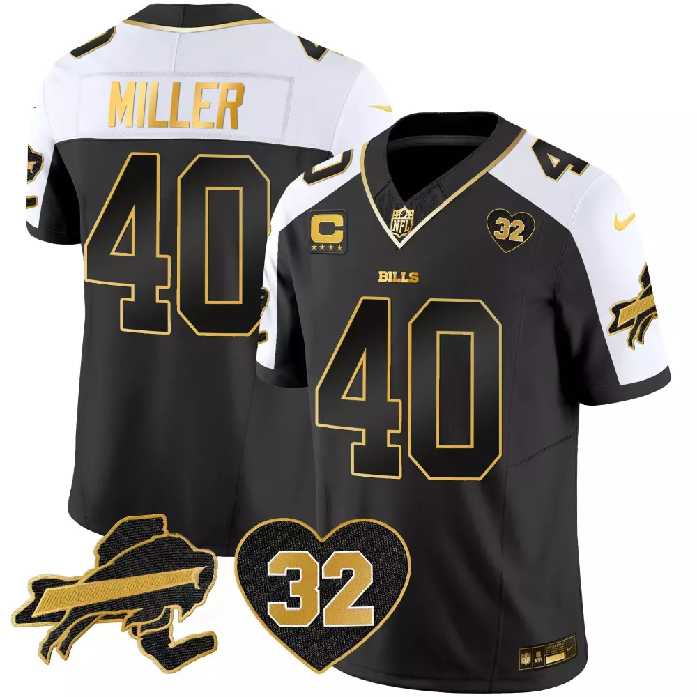 von miller alternate mens buffalo bills new york patch gold vapor limited jersey all stitched