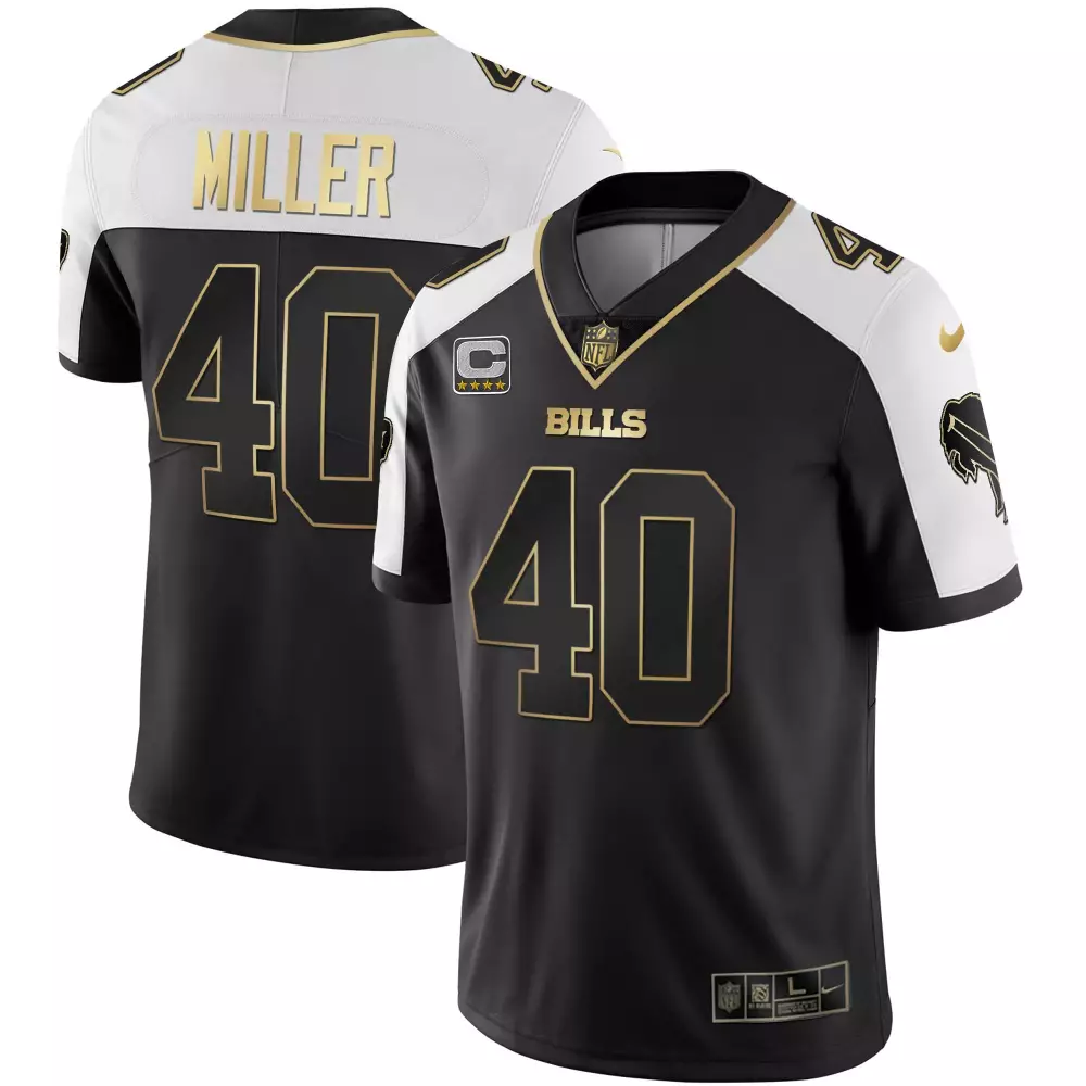 von miller alternate mens buffalo bills new york patch gold vapor limited jersey all stitched
