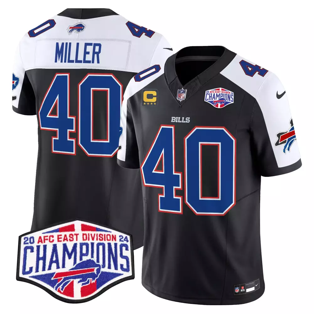 Miller 40 Women's Buffalo Bills 2025 White Stitched Vapor Jersey | Mafia Patch | Fan Gear for Men, Women & Youth