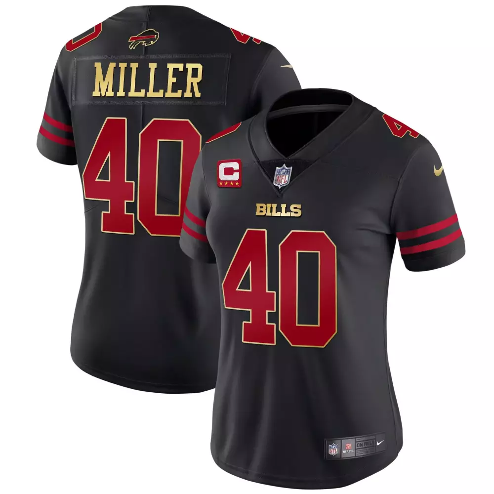 von miller black mens buffalo bills throwback 2024 vapor limited jersey all stitched