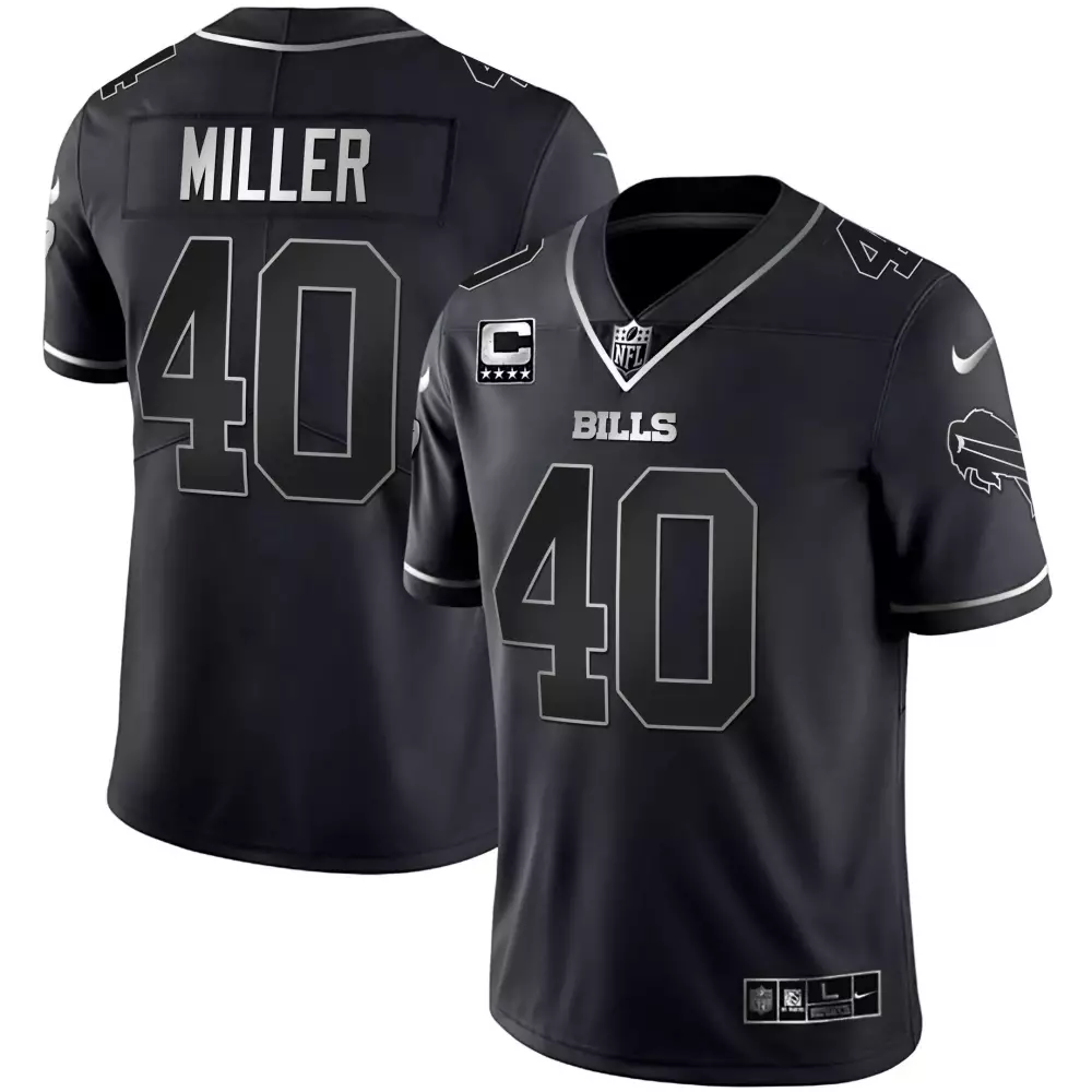 von miller black silver mens buffalo bills alternate vapor black gold black inverted limited all stitched