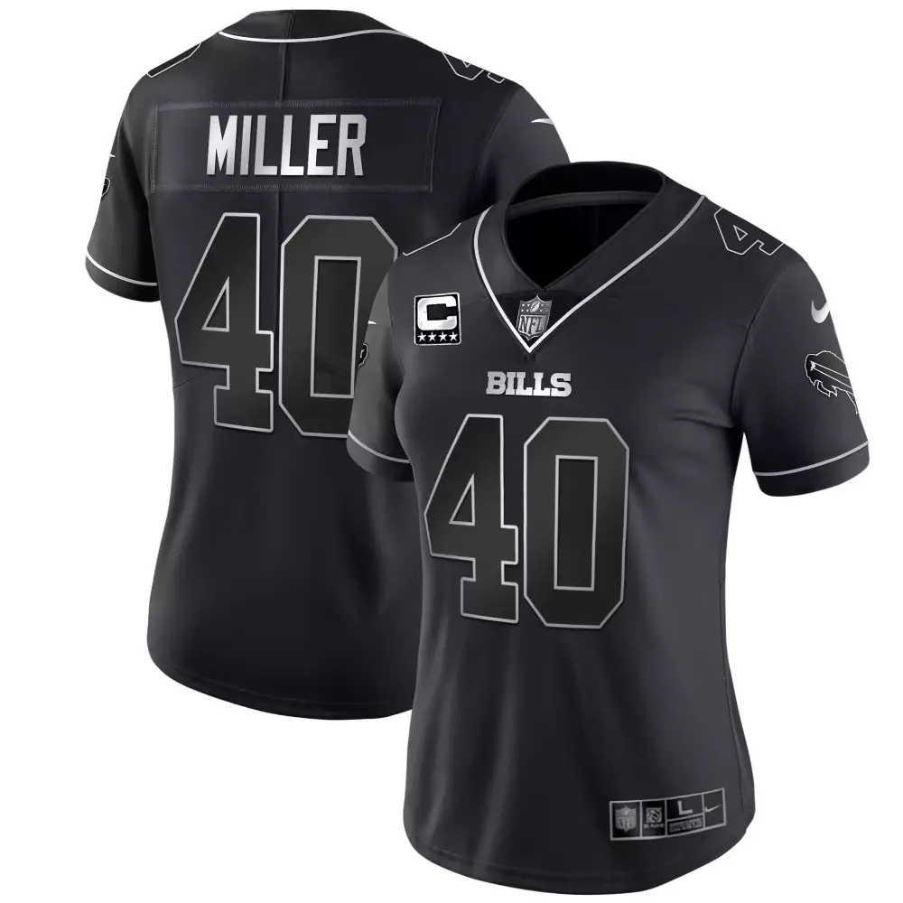 von miller black silver mens buffalo bills alternate vapor black gold black inverted limited all stitched