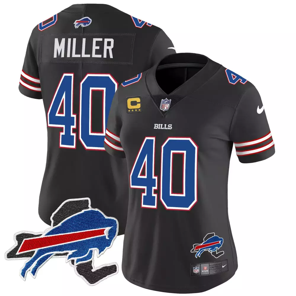 von miller black womens buffalo bills new york patch vapor limited jersey all stitched