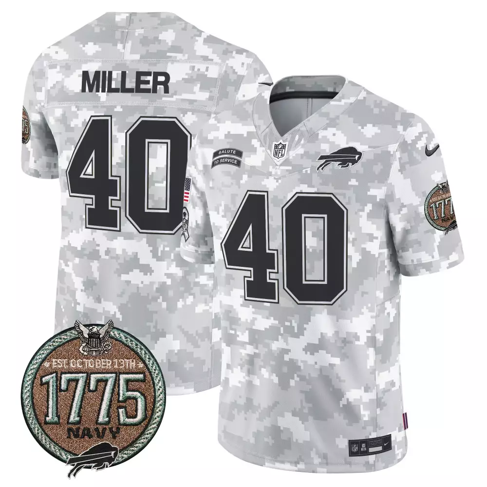 von miller men buffalo bills 2024 salute to service vapor limited jersey arctic camo all stitched