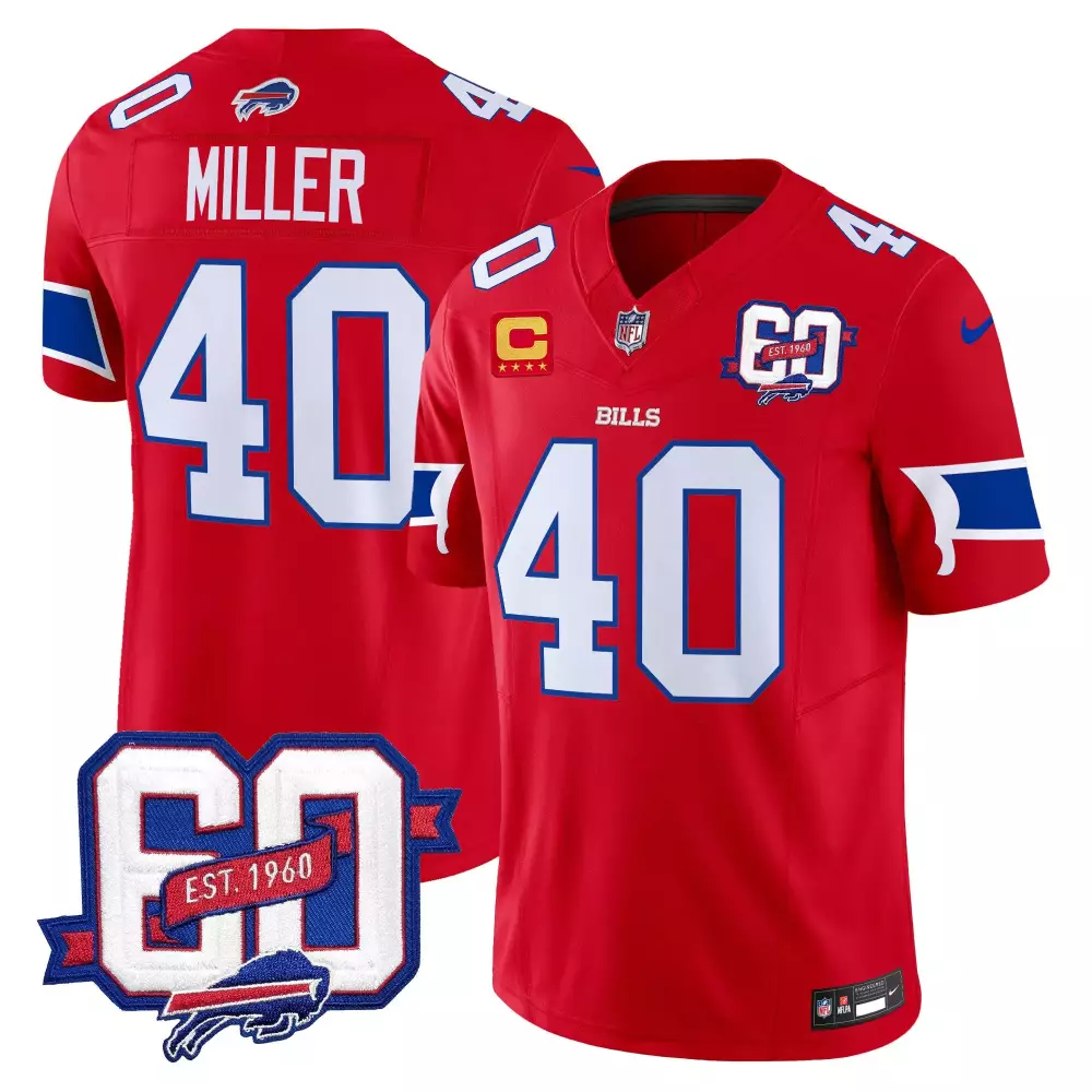 von miller red mens buffalo bills 2024 afc east division champions vapor limited jersey all stitched