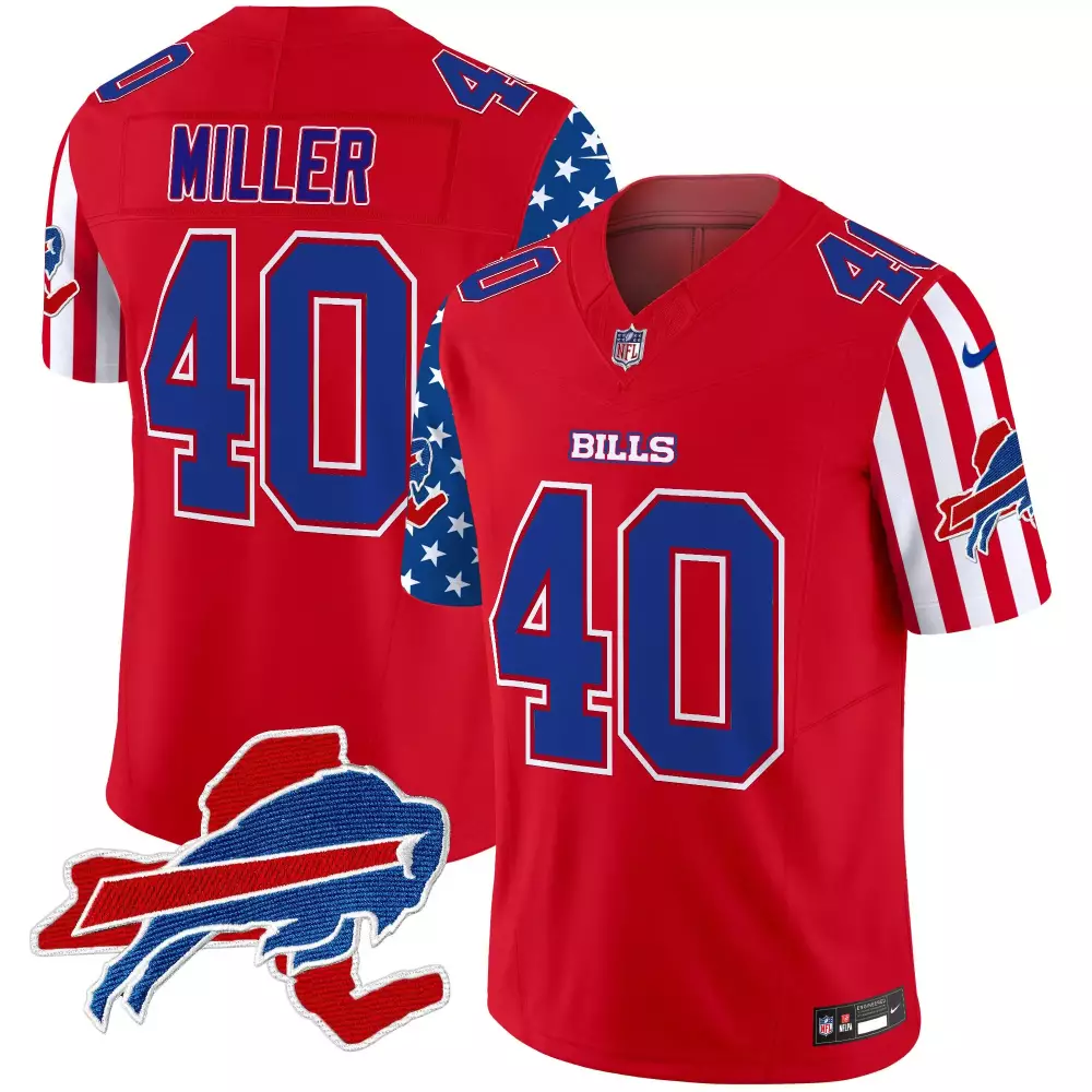 von miller red mens buffalo bills 2024 afc east division champions vapor limited jersey all stitched