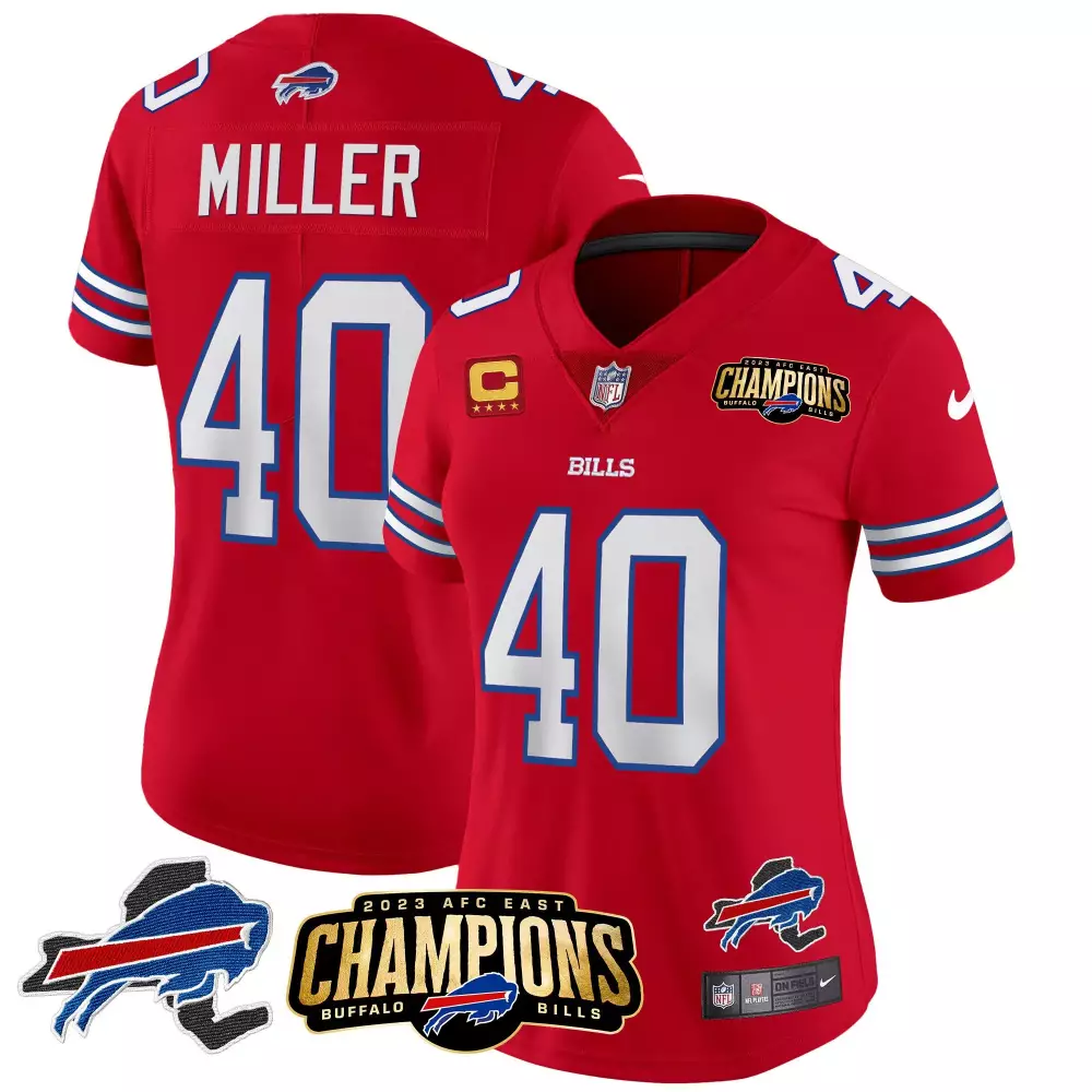von miller red womens buffalo bills 1994 throwback vapor jersey all stitched