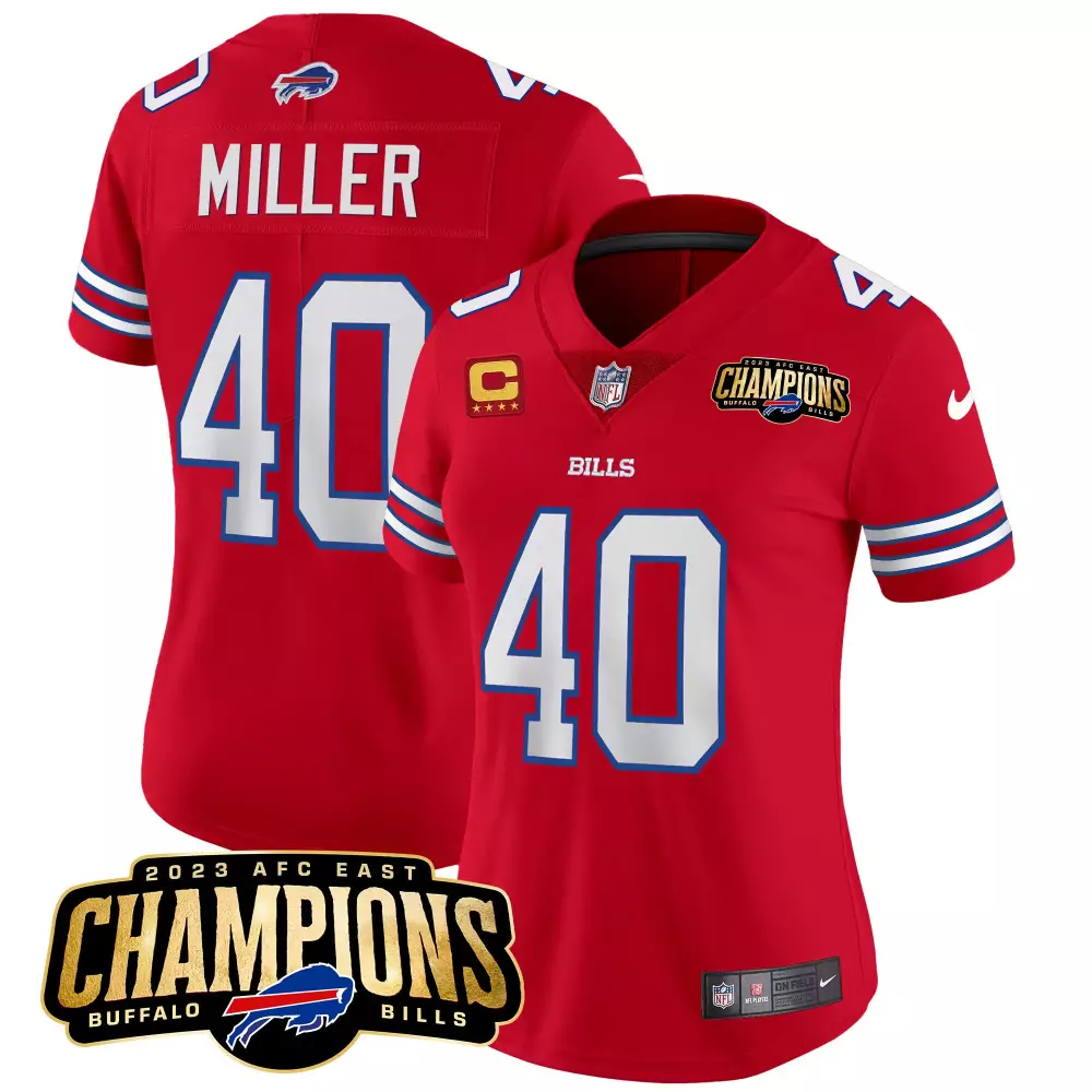 von miller red womens buffalo bills 1994 throwback vapor jersey all stitched