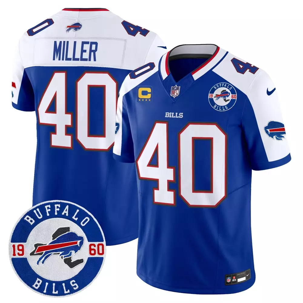 von miller royal alternate mens buffalo bills 2023 afc east champions patch vapor jersey all stitched