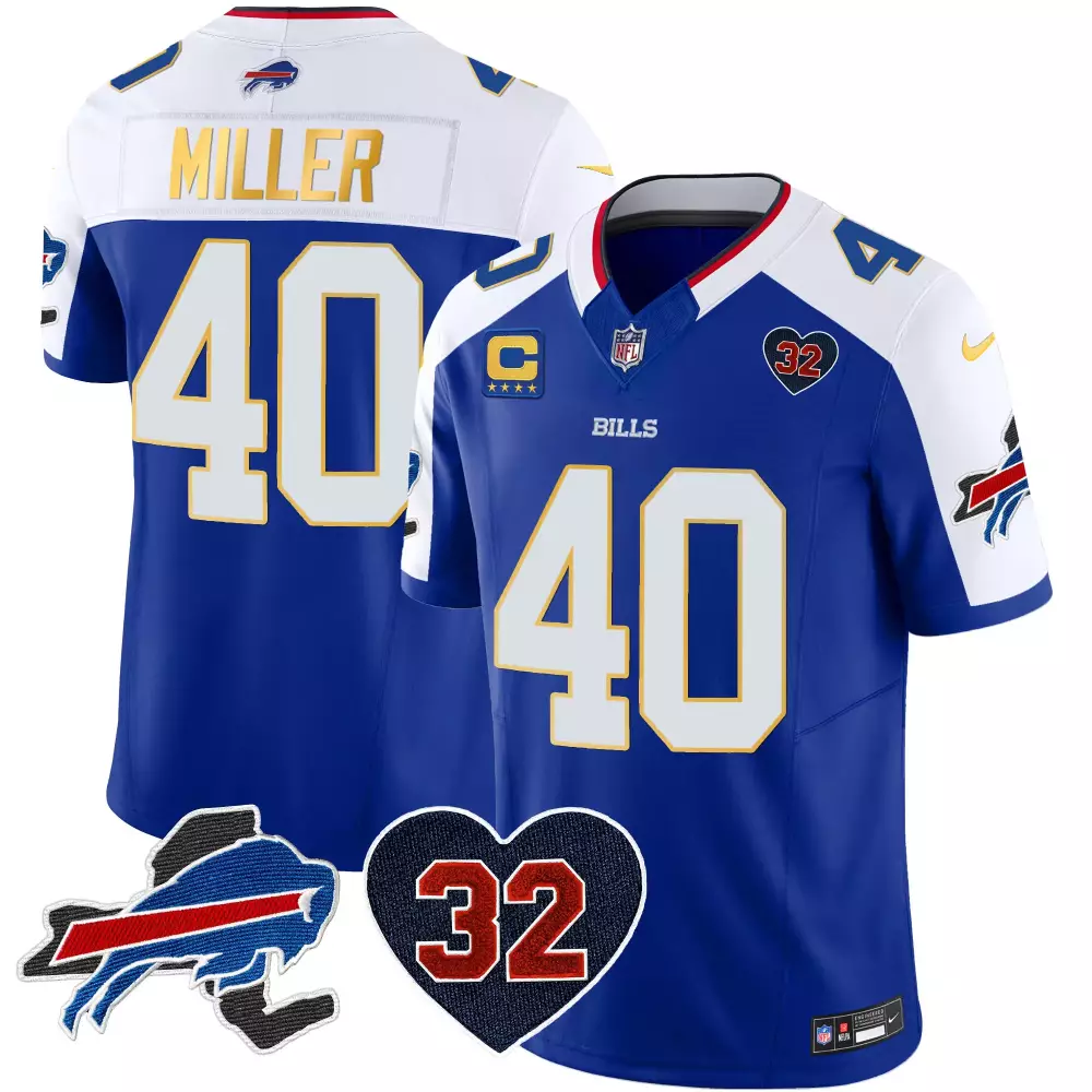 von miller royal alternate mens buffalo bills oj simpson patch gold trim vapor limited jersey all stitched