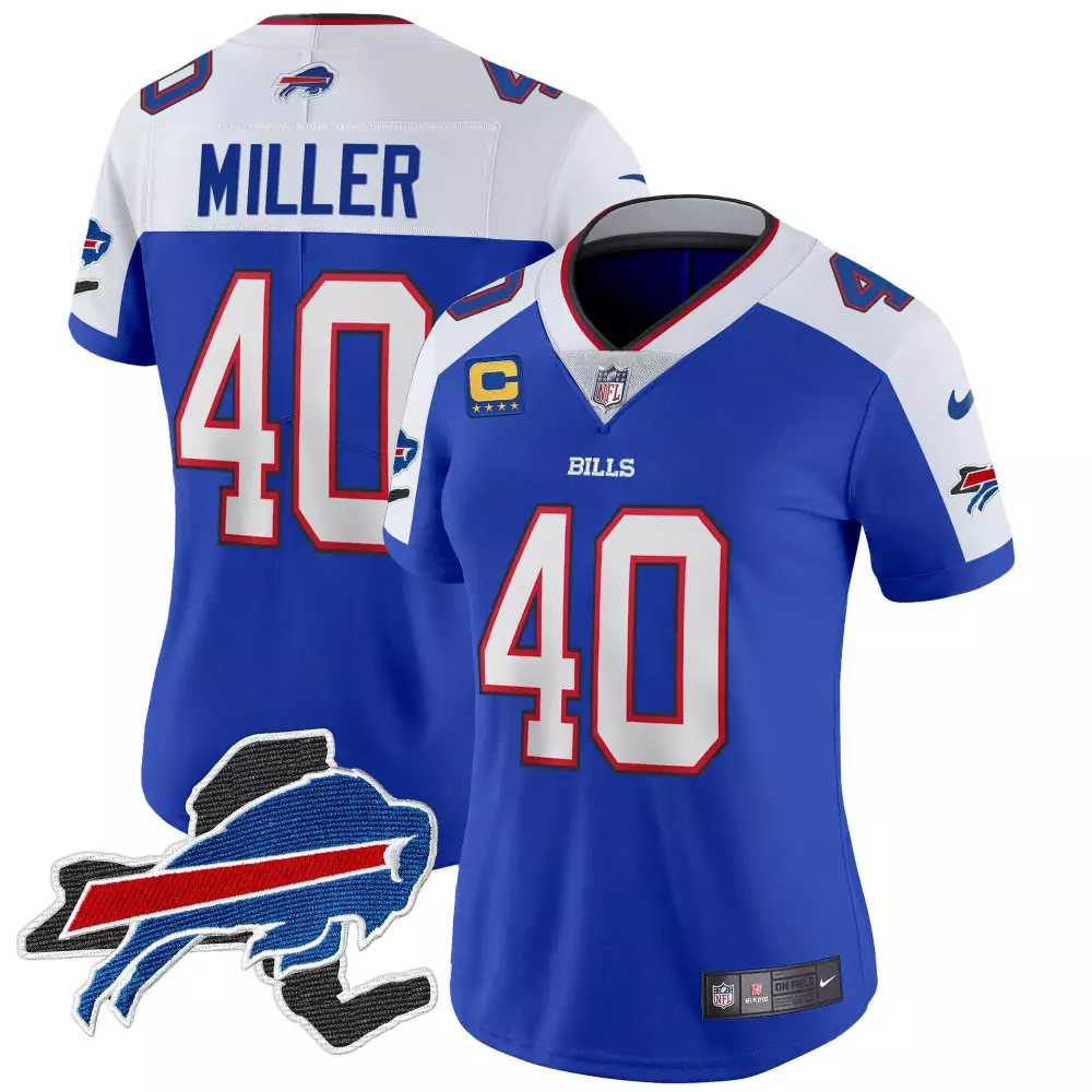 von miller royal alternate womens buffalo bills 2024 afc east division champions vapor limited jersey all stitched