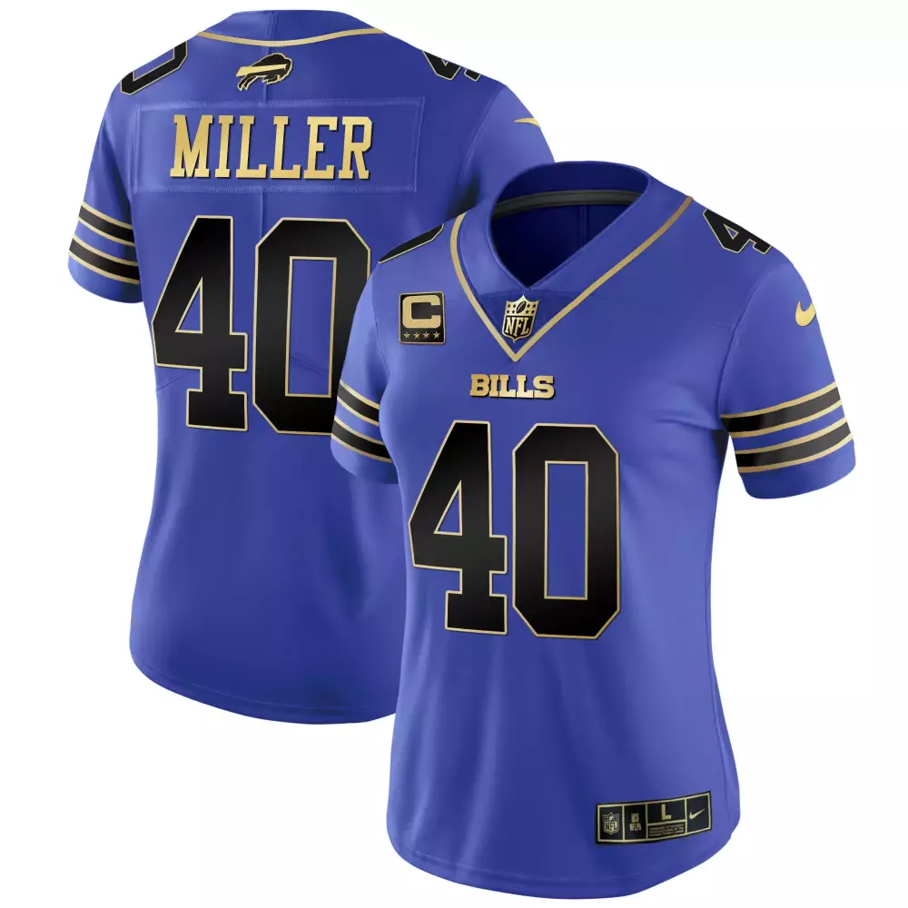 von miller royal black womens buffalo bills black red vapor jersey all stitched