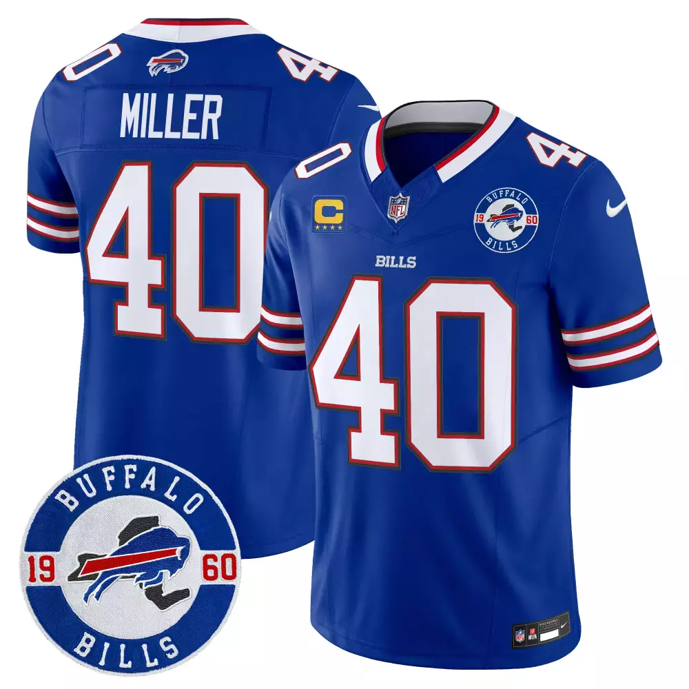 von miller royal mens buffalo bills 2024 afc east division champions vapor limited jersey all stitched