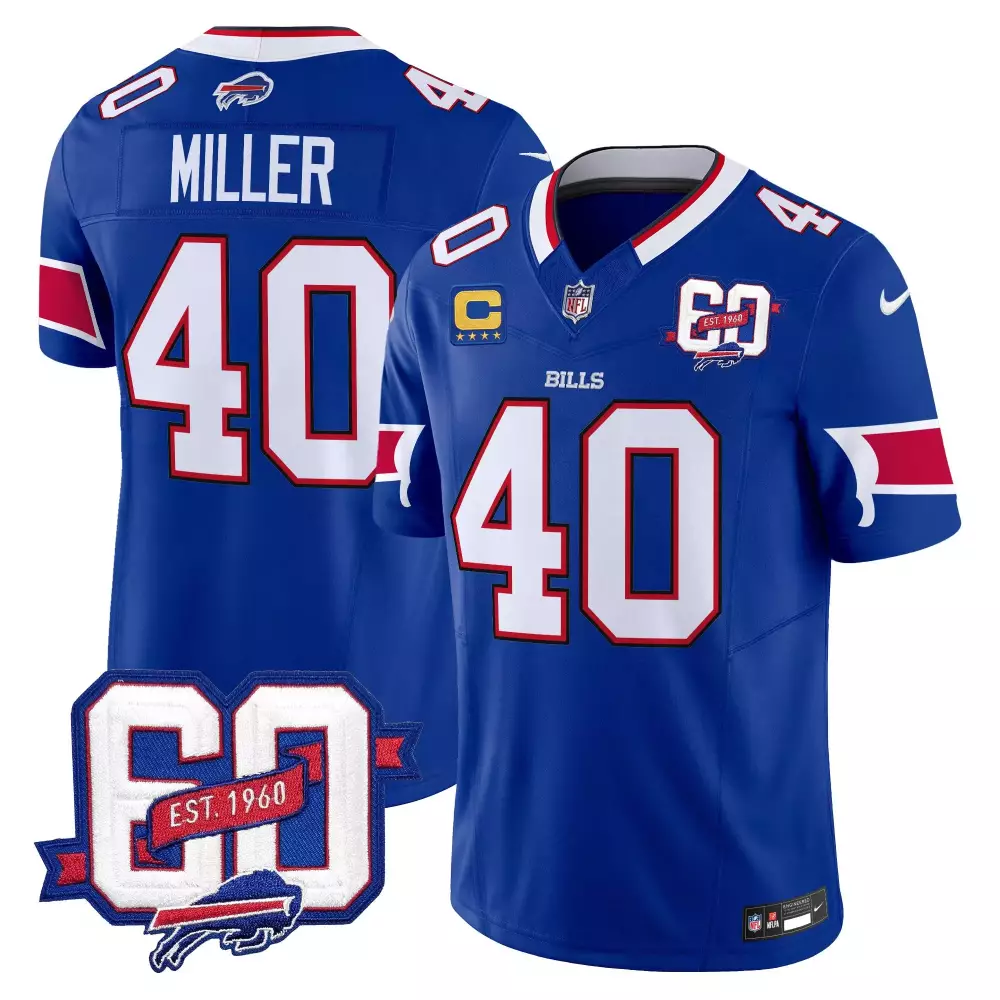 von miller royal mens buffalo bills 2024 afc east division champions vapor limited jersey all stitched