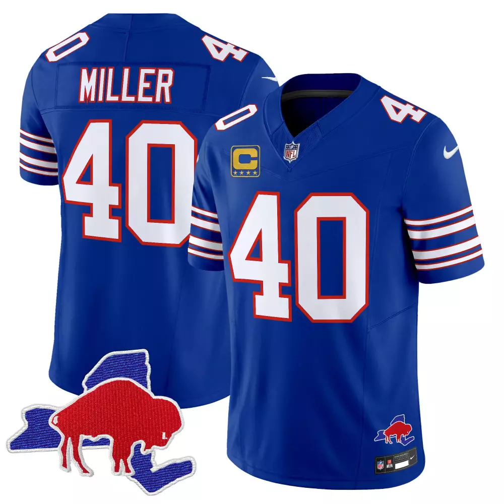 von miller royal mens buffalo bills throwback 2024 vapor limited jersey all stitched