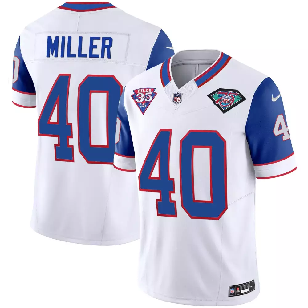 Von Miller Buffalo Bills 1994 Throwback OJ Simpson Patch Vapor Limited Jersey | Stitched Fan Gear for Men, Women & Youth