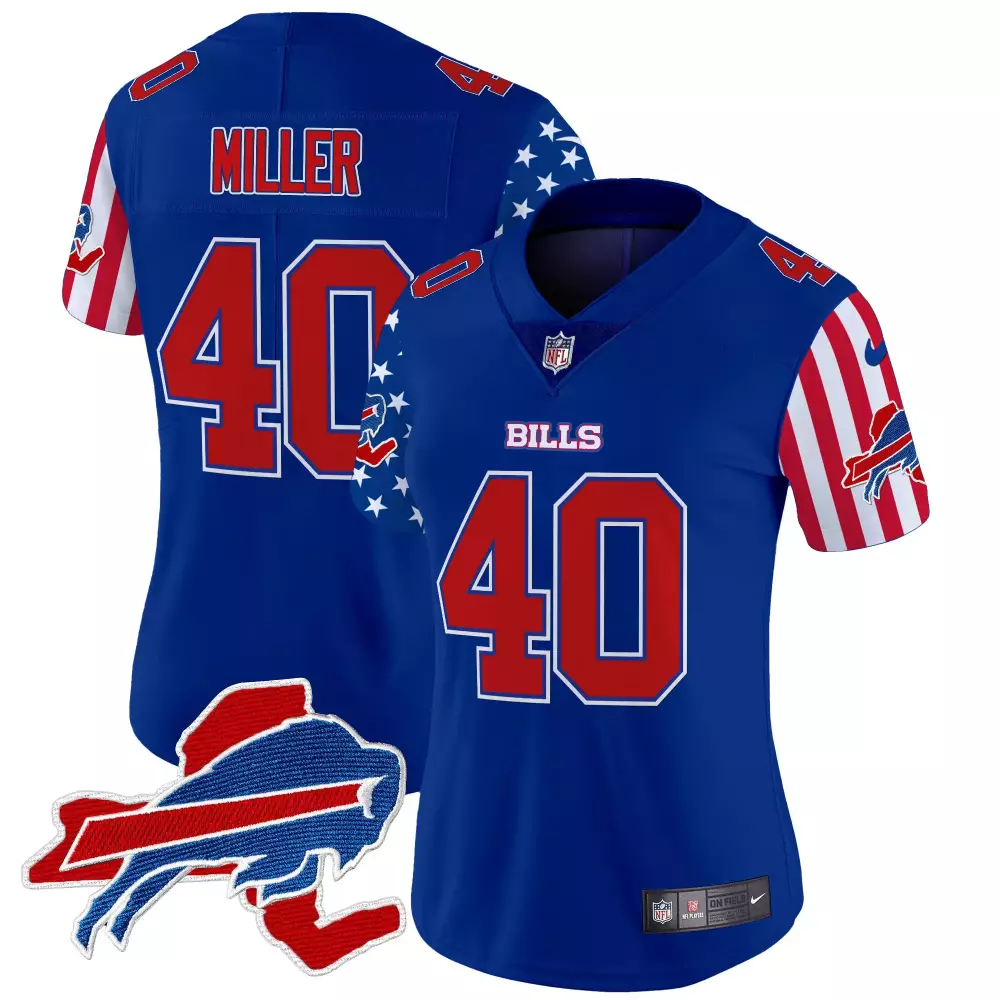 von miller royal womens buffalo bills american style vapor limited jersey all stitched