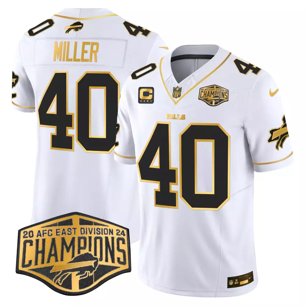 von miller split royal red womens buffalo bills white gold black gold all stitched