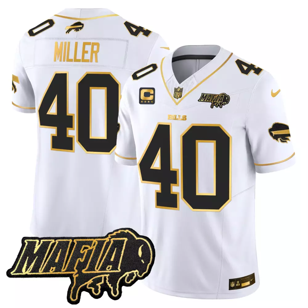 von miller split royal red womens buffalo bills white gold black gold all stitched