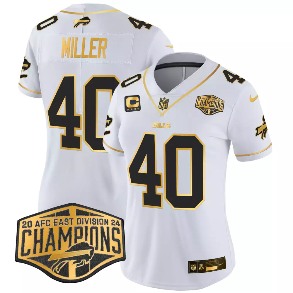 von miller white gold mens buffalo bills new york patch gold vapor limited jersey all stitched