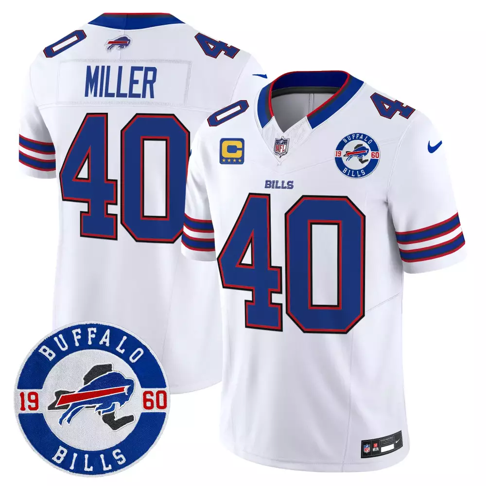 von miller white mens buffalo bills 2024 afc east division champions vapor limited jersey all stitched