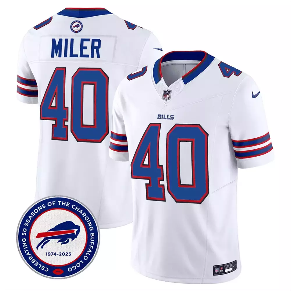 von miller white mens buffalo bills 2024 afc east division champions vapor limited jersey all stitched