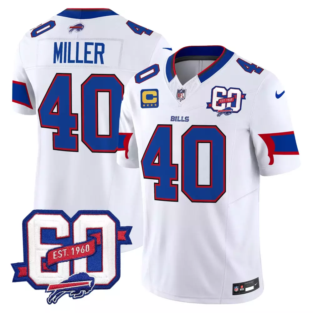 von miller white mens buffalo bills 2024 afc east division champions vapor limited jersey all stitched
