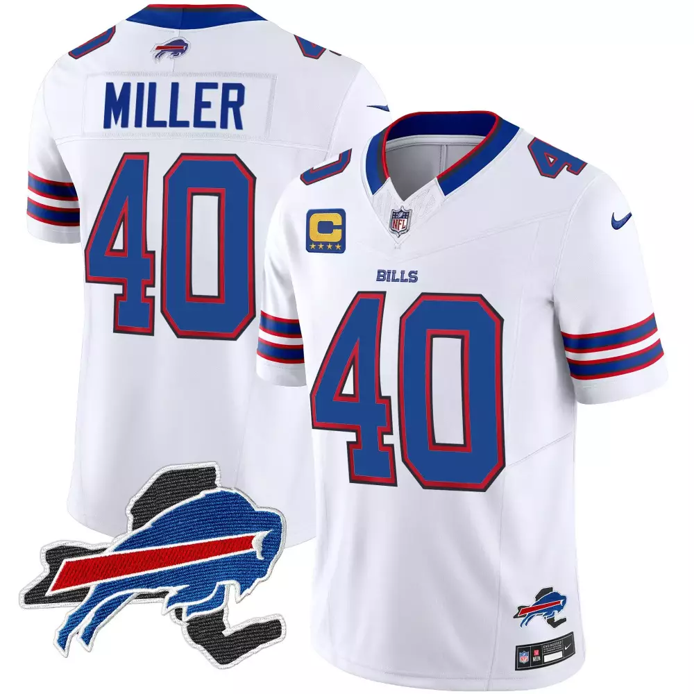 von miller white mens buffalo bills damar honoring patch vapor limited jersey all stitched