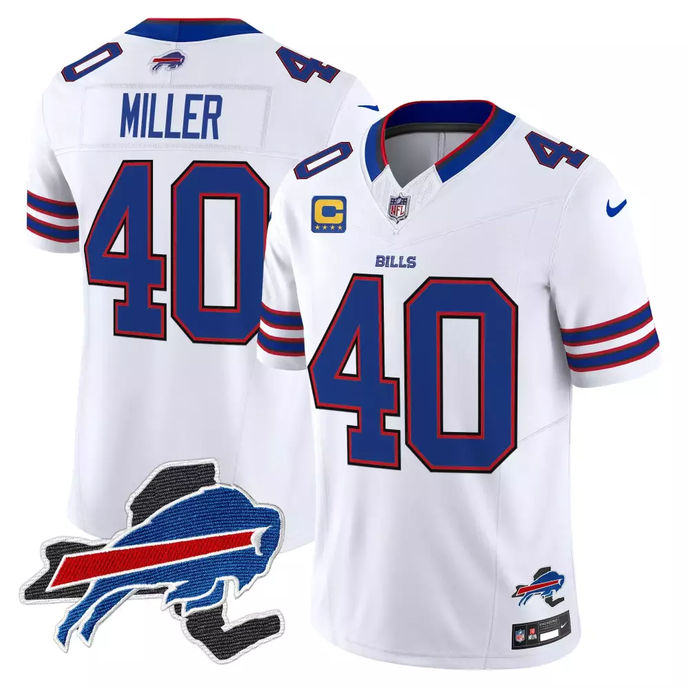 von miller white mens buffalo bills new york patch vapor limited jersey v3 all stitched