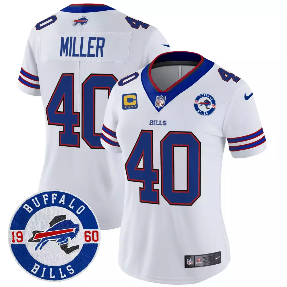 von miller white womens buffalo bills 2024 afc east division champions vapor limited jersey all stitched
